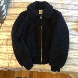 GAP Navy Blue Teddy Jacket